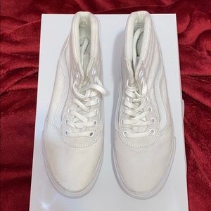 All white high tops
